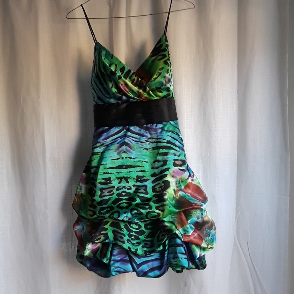 Cool Green Print Dress
